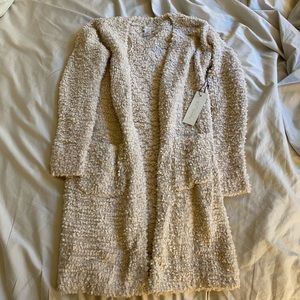 Rachel Zoe NWT Beige Long Open Front Sweater